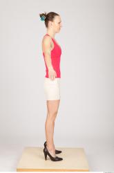 Whole Body Woman White Casual Slim Studio photo references